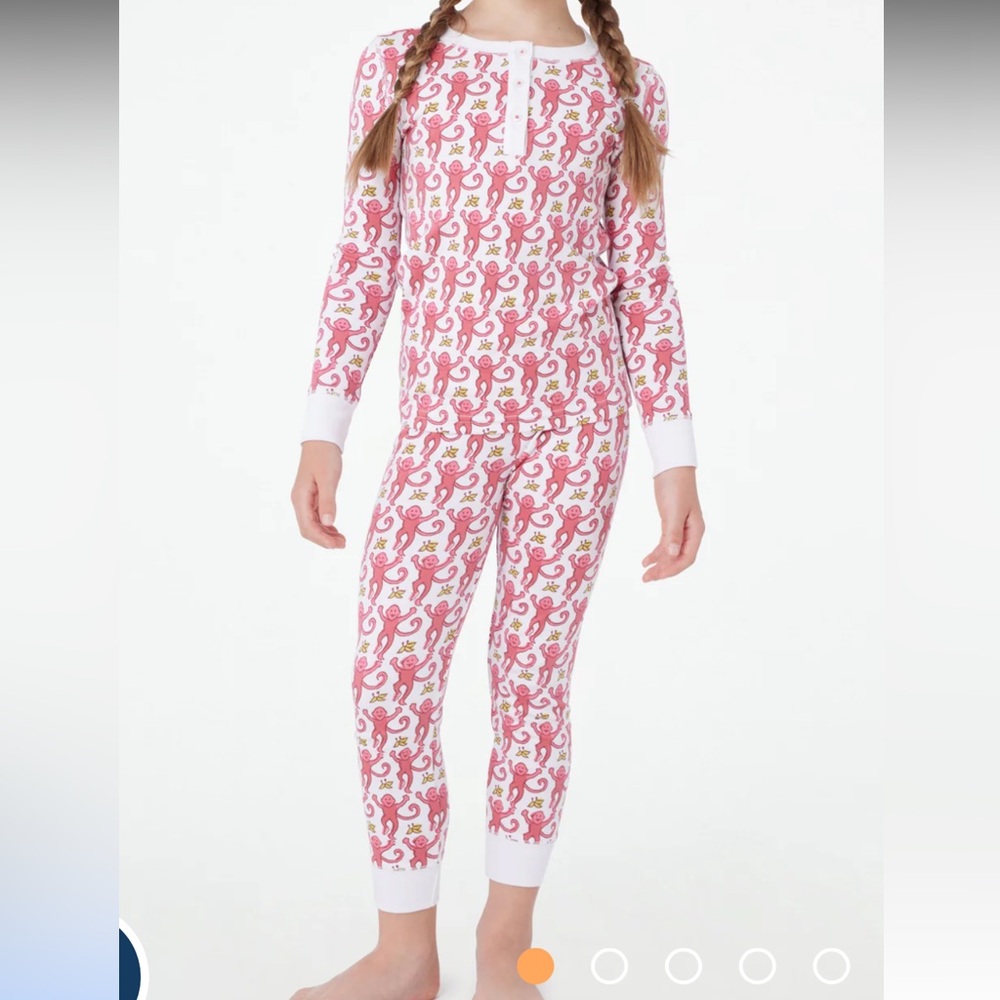 NWT Roberta Roller Rabbit pajama set pink monkey